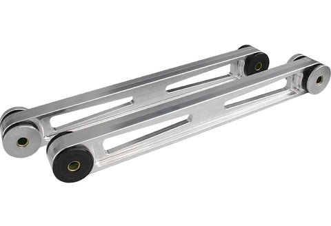 Steeda Mustang Billet Rear Lower Control Arms - W/ Logo Poly Ends (2005-2014)