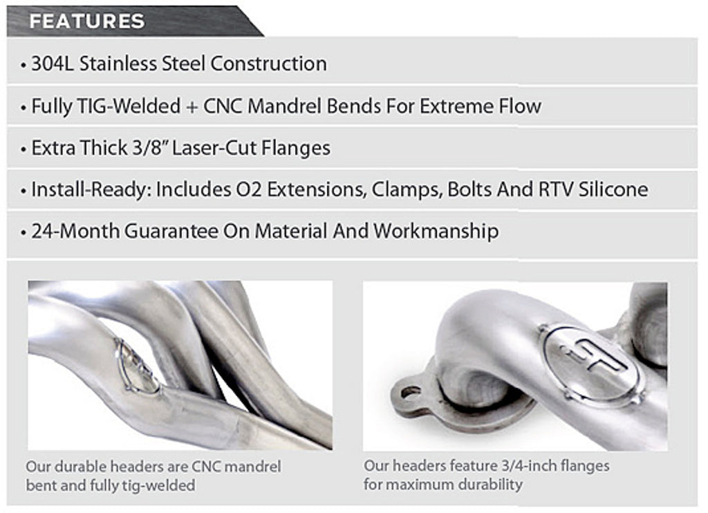 Stainless Power Headers 1 7/8" Catted Factory Connect (2015-2024 Mustang GT) SM24HCAT Old Part # SM15HCAT