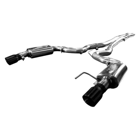 2015+ CAT BACK EXHAUST W/ X-PIPE & BLACK TIPS