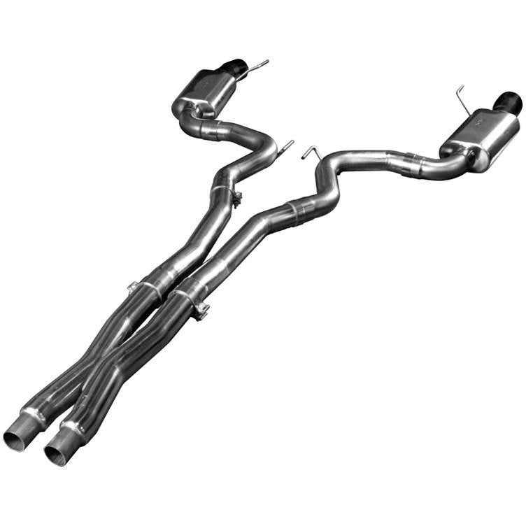 2015+ CAT BACK EXHAUST W/ X-PIPE & BLACK TIPS