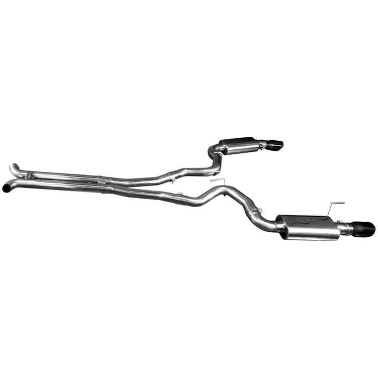 2015+ EXHAUST SYSTEM W/ H-PIPE & BLACK TIPS