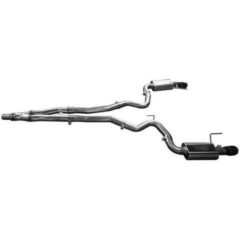 2015 3" X 2 1/2" CAT BACK W/ BLACK TIPS - Fastback