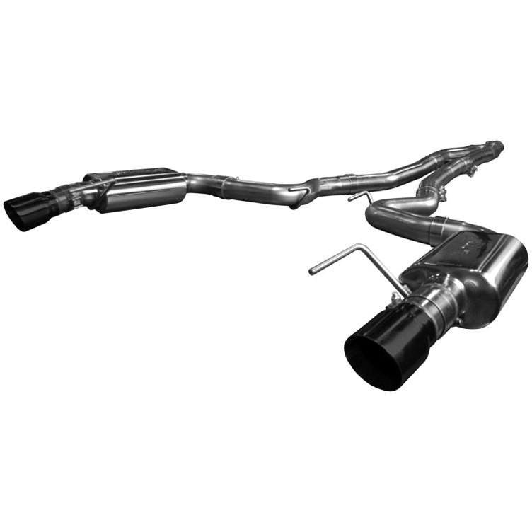 2015 FORD MUSTANG ECOBOOST 2 1/4" X 2 1/2" CAT BACK W/ BLACK TIPS