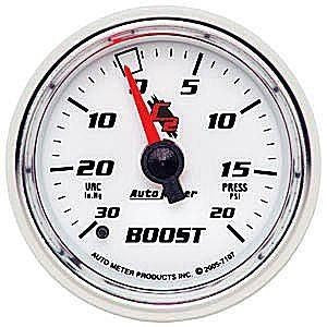 Boost Gauge 20 PSI/30 IN Vac - Mech. C2 - 2 1/16