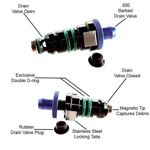 2018-20 MUSTANG UPR BILLET OIL DRAIN PLUG Quick drain