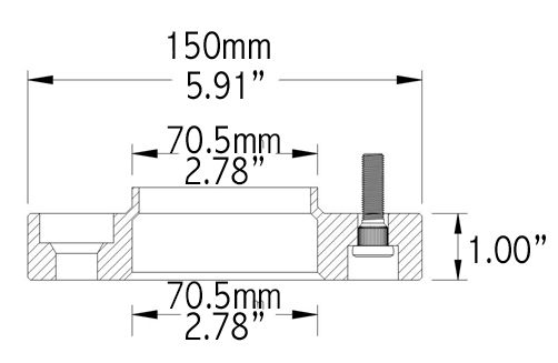 Coyote Wheel Spacers (1 inch) set of 2 (94-14 Mustang)