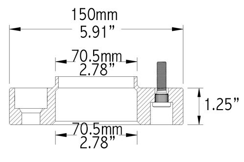 Coyote Wheel Spacers (1.25 inch) set of 2 (94-14 Mustang)