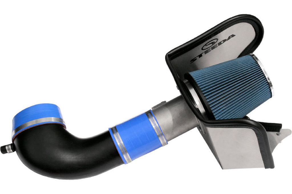 Steeda Mustang Cold Air Intake - Black Inlet w/ Blue Hoses (05-09 GT/Bullitt)