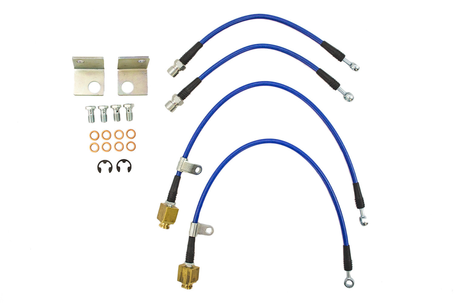 Steeda S550 Mustang Stainless Braided Hose Front & Rear Brake Lines (2