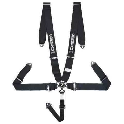 3-Inch 5-Point Harness Belts - Black Camlock