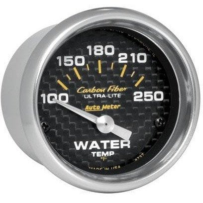 Water Temperature Gauge (Carbon Fiber 2 1/16'')