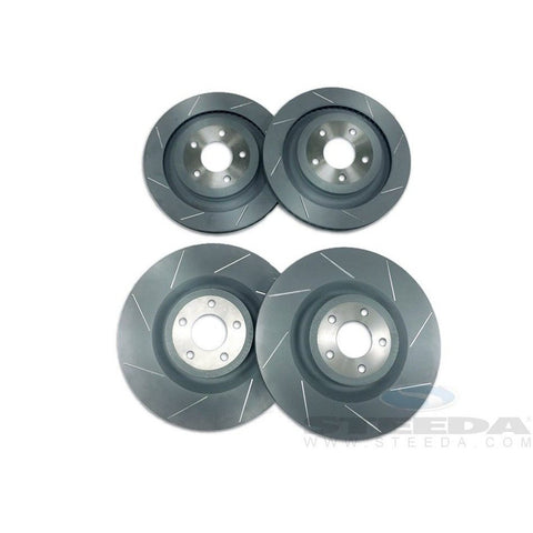 Mustang Slotted Front and Rear Brake Rotors