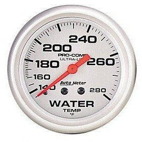 Water Temp. Gauge (120-280 Deg Mech. Ultralite 2 1/16)