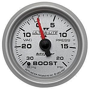 Boost Gauge (Ultralite II 20 PSI/30IN Vac, 2 1/16)