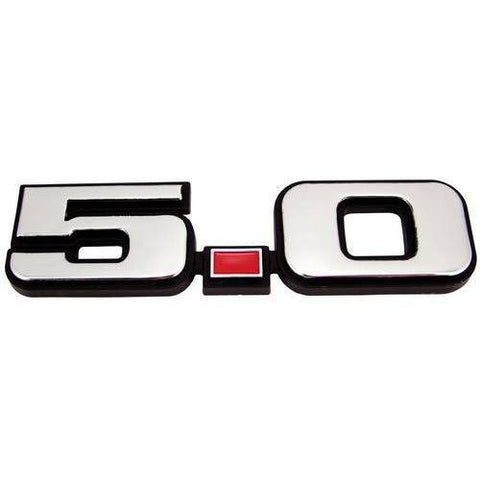 Chrome 5.0L Fender Emblem