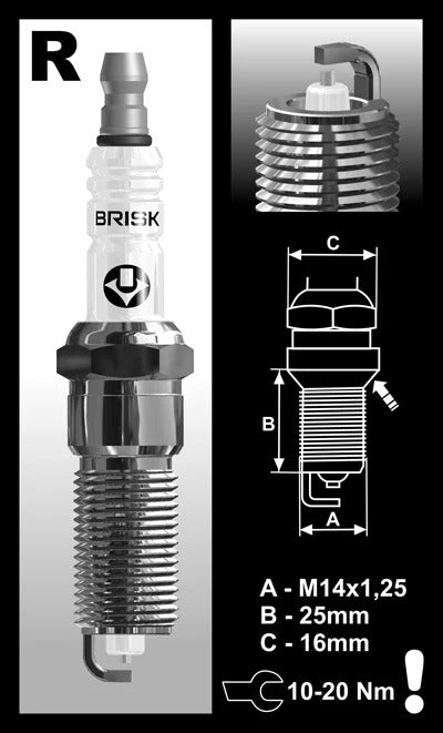 BRISK IRIDIUM PERFORMANCE RR14BYIR-7 SPARK PLUG