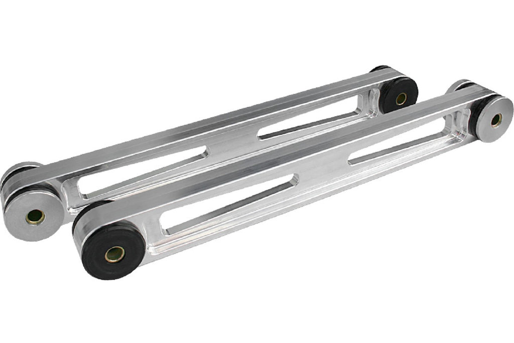 Steeda Mustang Billet Rear Lower Control Arms - w/ Logo Poly Ends (2005-2014)